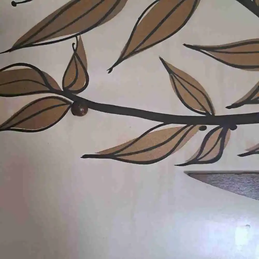 Vintage MultiColor Mid Century 3D Bird Leaf Rectangular Wall Art